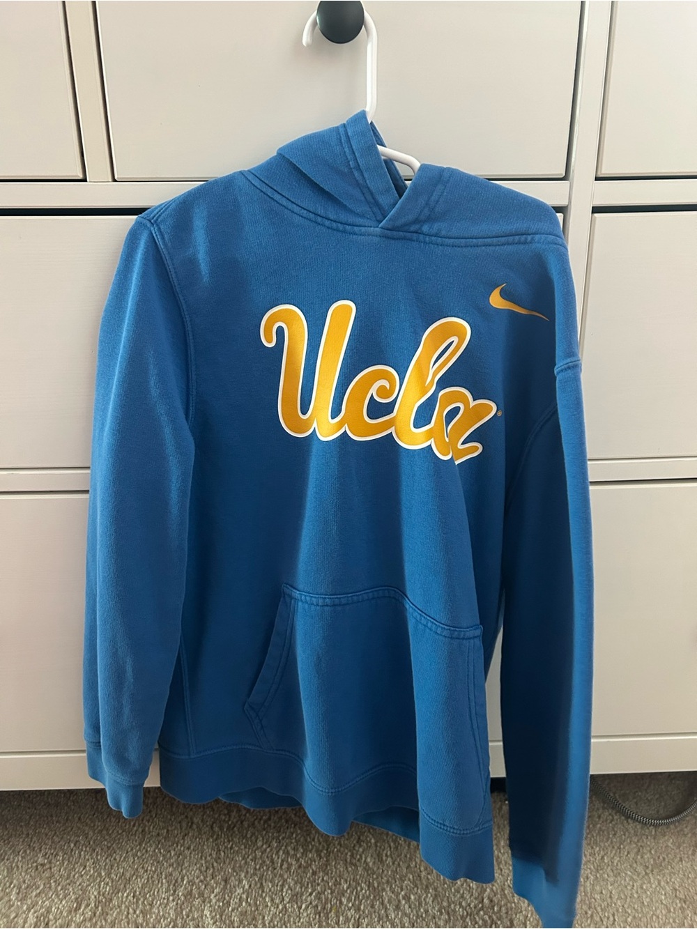 Nike Blue UCLA Crewneck Hoodie with Gold Script